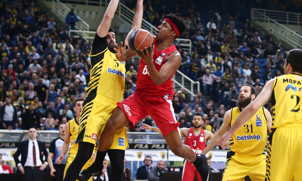 ΑΕΚ-Ολυμπιακός 67-76: Με διαφορά... ύψους και βολών!